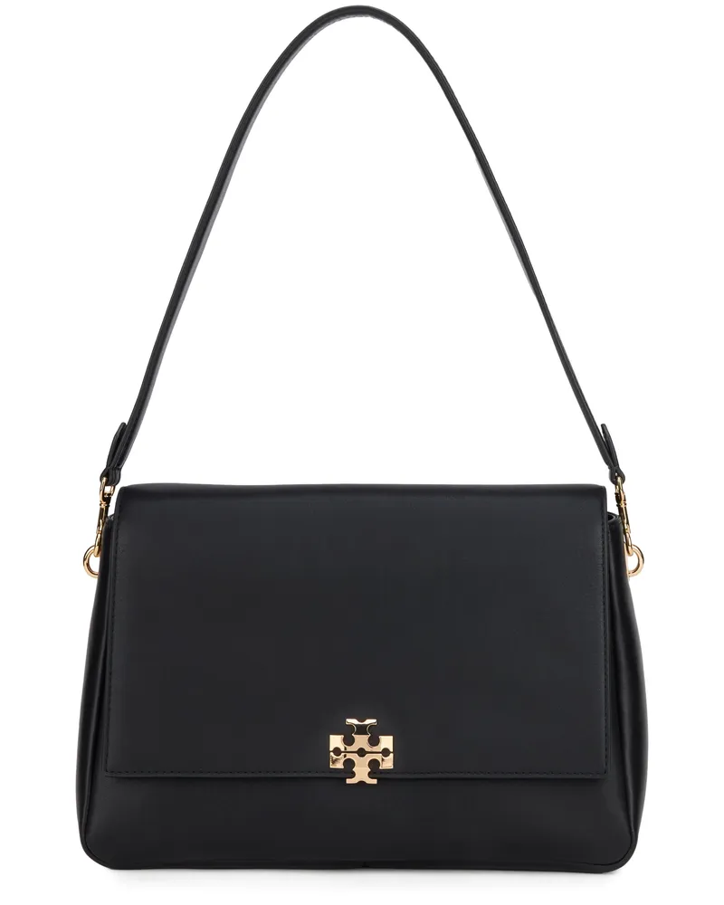 Tory Burch Women's Shoulder Bag Charlie Black Leather Calfskin Handbags Hand Black
