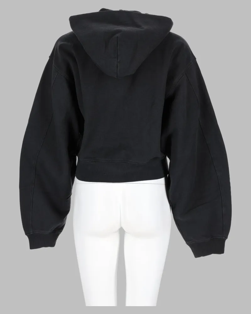 Alexander Wang Logo-Embroidered Cotton Sweatshirt — Black Black