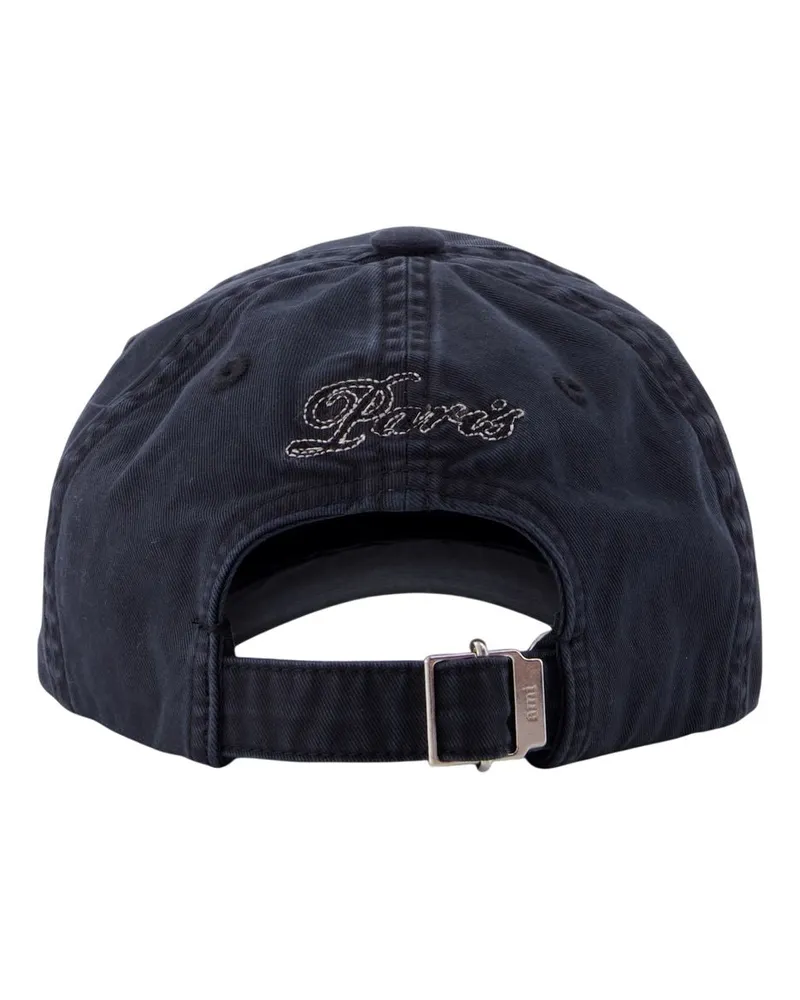 AMI Paris Unisex Ami Cap - Paris Cotton Blue Accessories Hats Navy