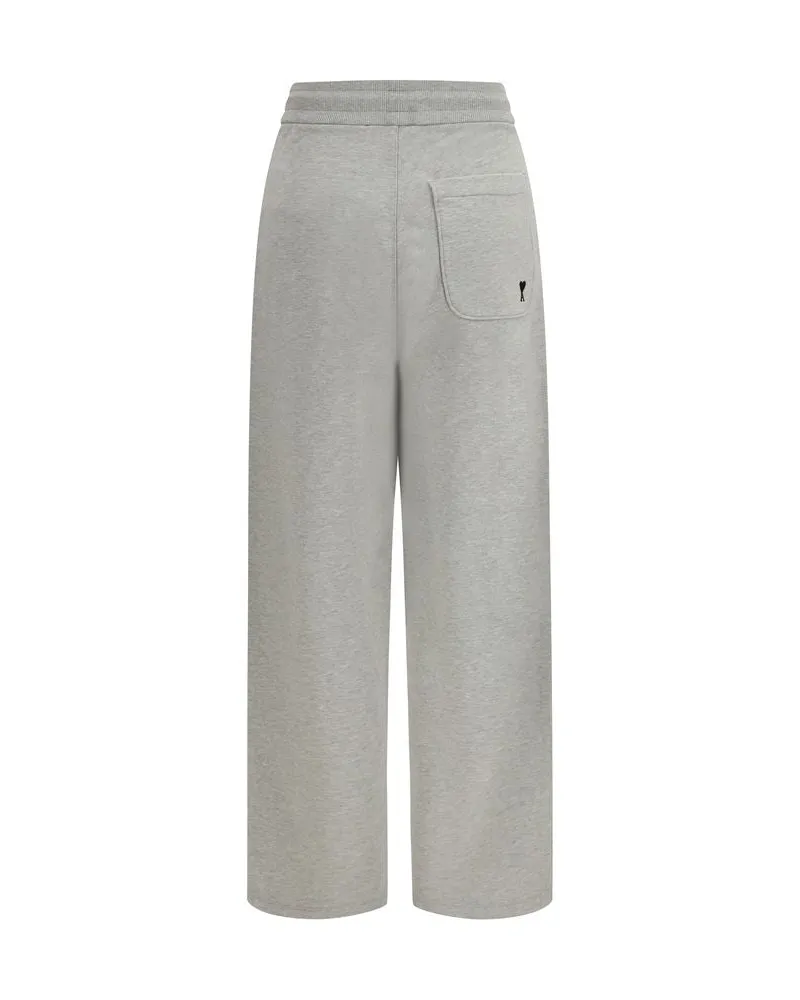 AMI Paris Organic Cotton Joggers — Gray Gray