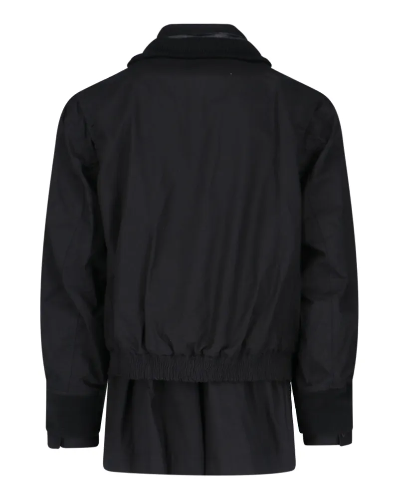 Sacai Men's Jackets Black Cotton Black