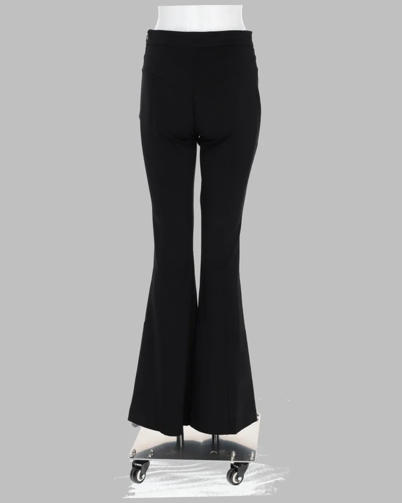 Versace Jeans Women's Flared Viscose Trousers Black Black