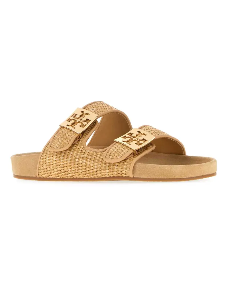 Tory Burch Women's Raffia Mellow Slippers Beige Flat Shoes Beige