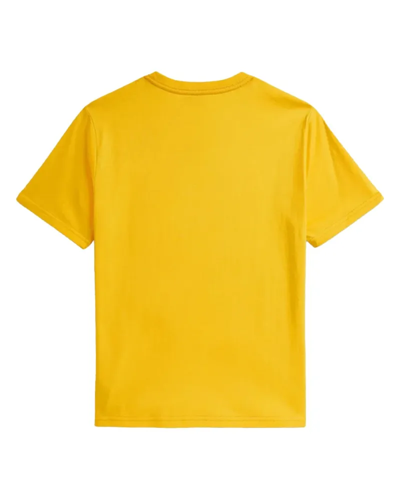 Ralph Lauren Logo-Embellished Cotton T-Shirt — Yellow Yellow