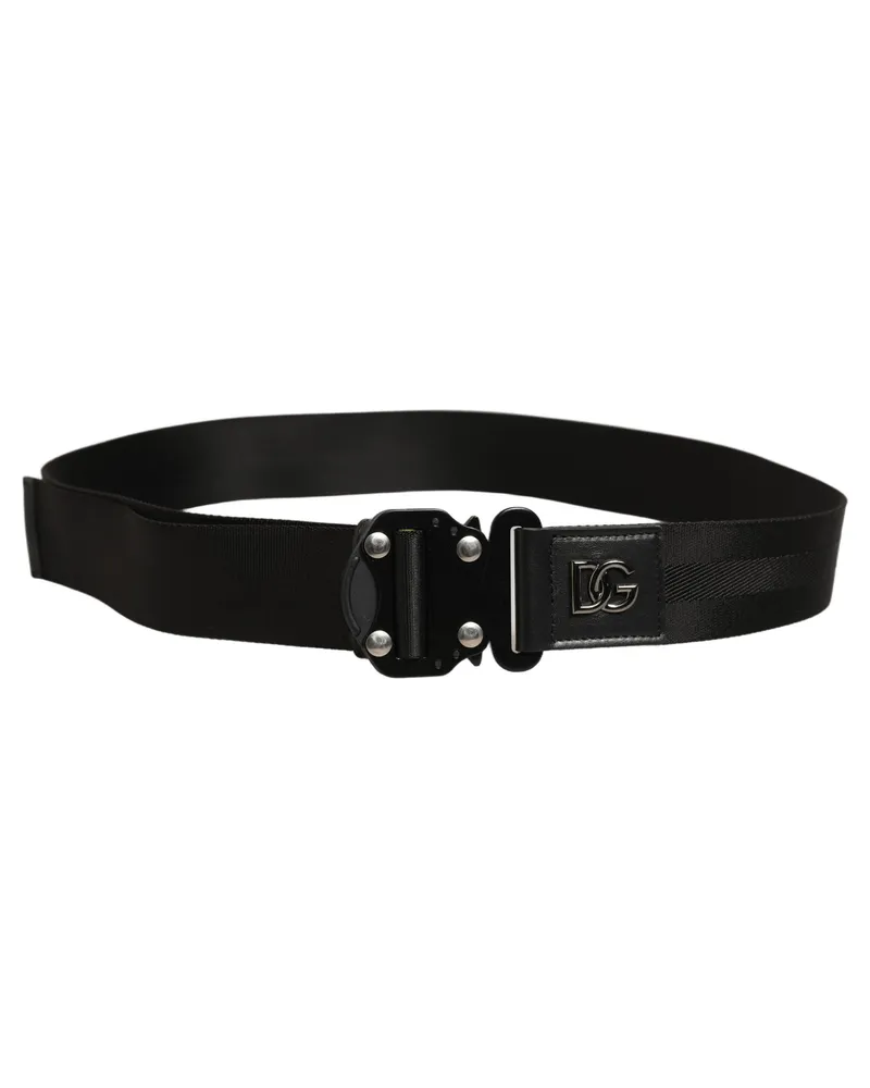 Dolce & Gabbana Tactical Quick-Release Buckle Belt — Black Black