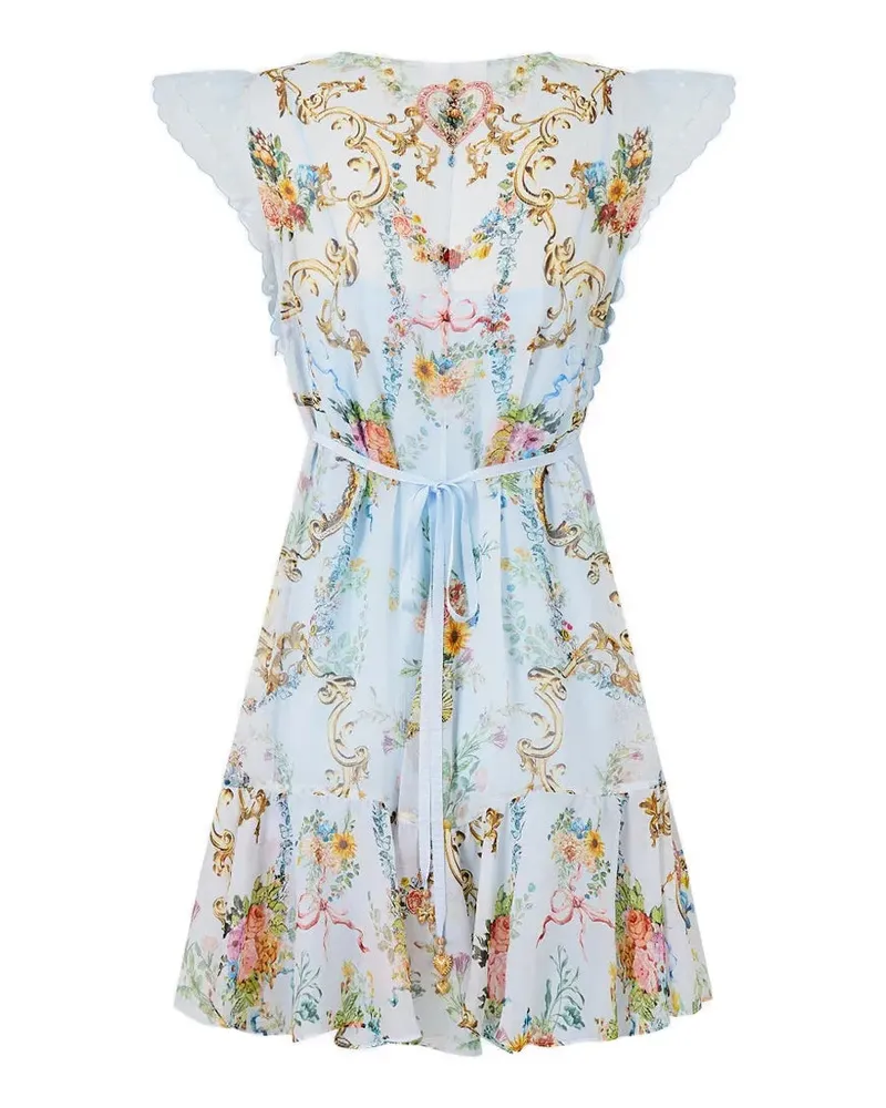 Camilla Women Ruffled-Sleeve Mini Dress Ss26 W Light