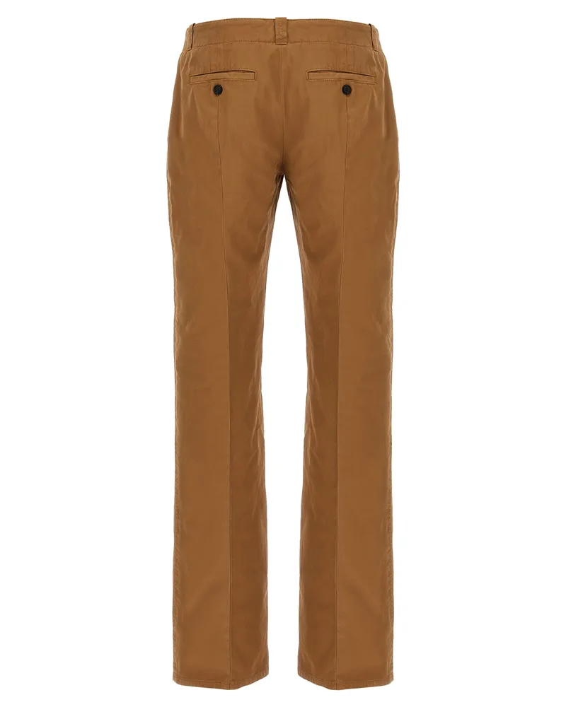 Alexander McQueen Men's Brown Cotton Chino Pants Brown