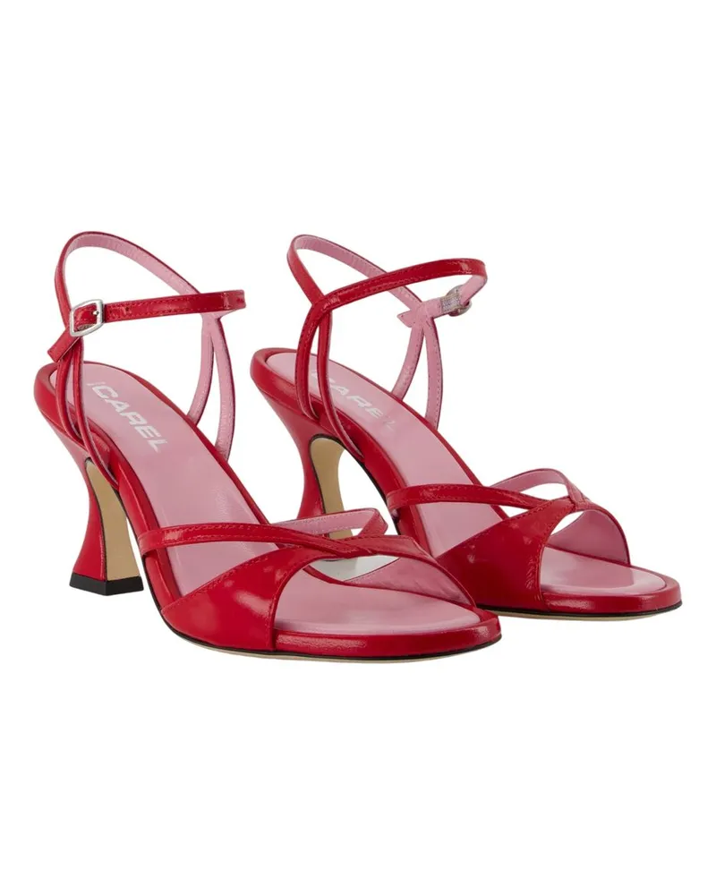 Carel Women's Apollo Pumps -  Leather Red Calfskin Shoes Red