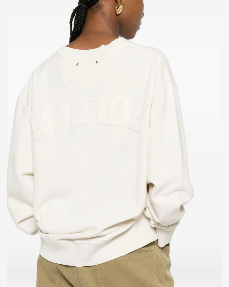 Golden Goose Crew Neck Cotton Sweatshirt — White White