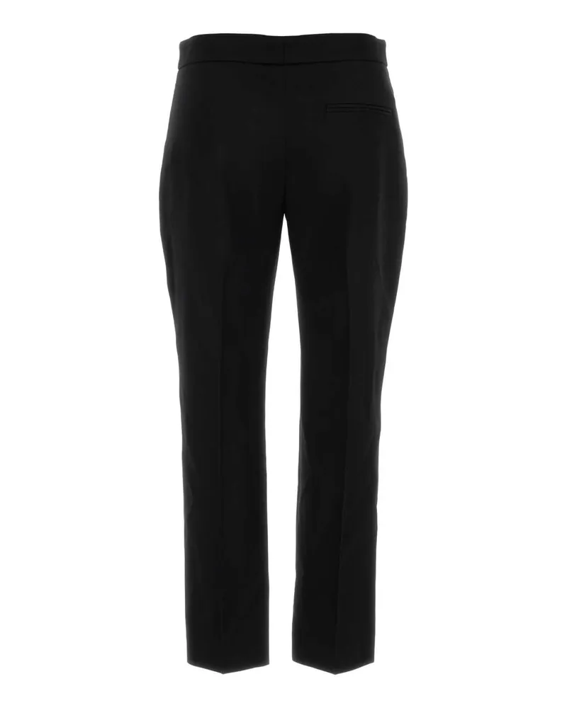 Alexander McQueen Women's Black Wool Pant Cigarette Trousers Pantaloni Black
