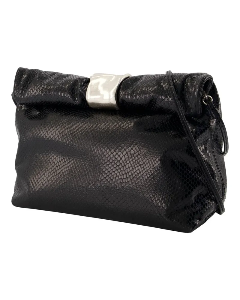 STAUD Leather Clutch — Black Black