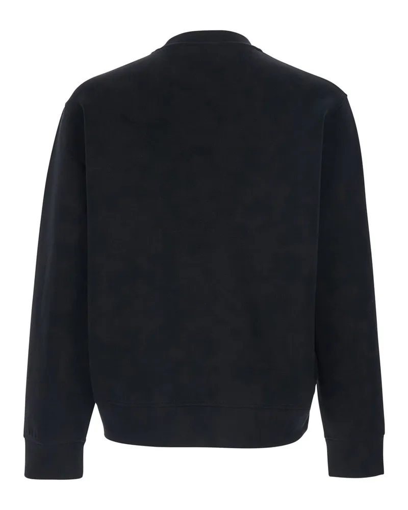 Emporio Armani Men's Crewneck Sweatshirt Black, Cotton Blend Sweatshirts Sweater Black