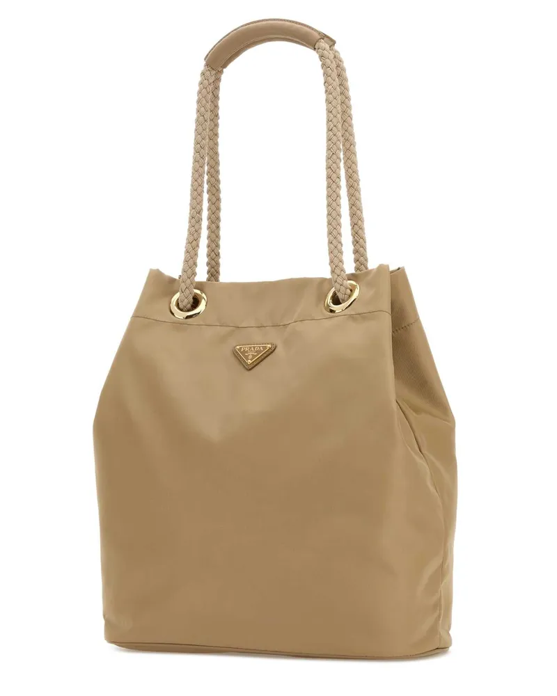Prada Women's Beige Re-Nylon Large  Mariner Bucket Bag Cammello Borse A Secchiello Beige