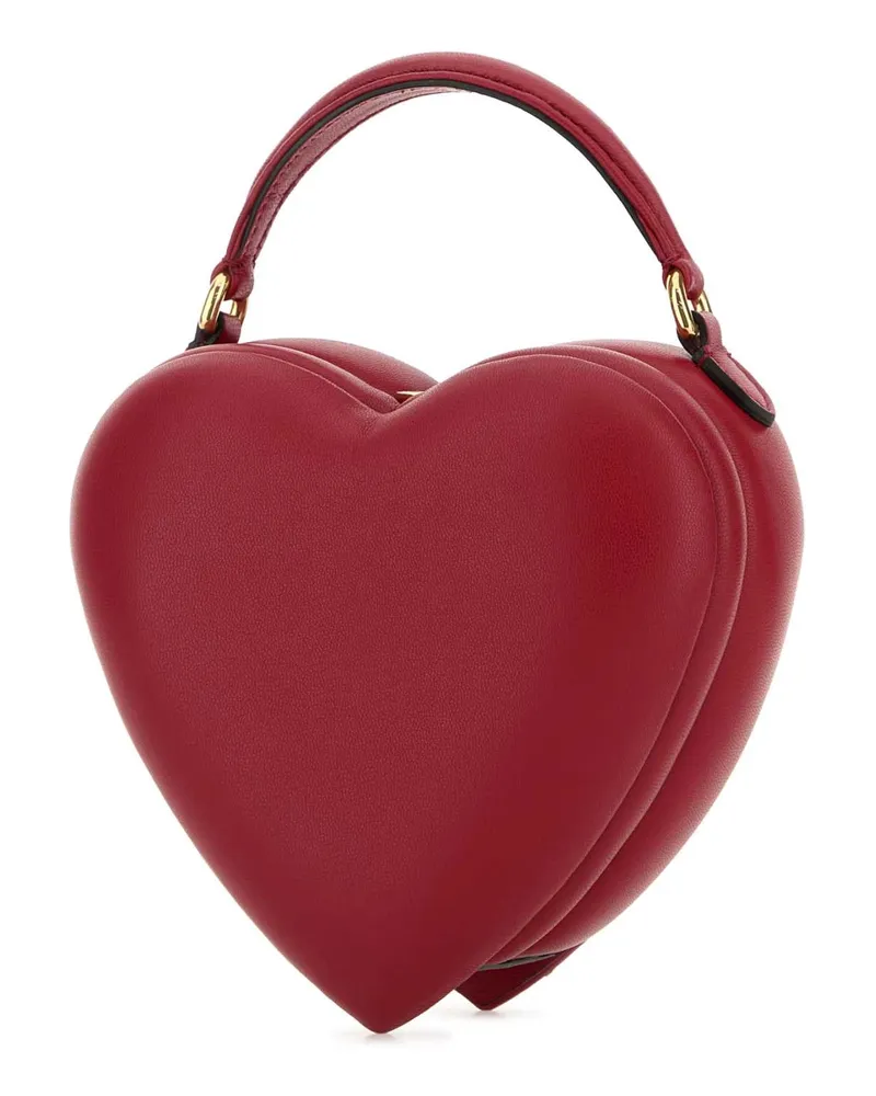 Moschino Women's Red Nappa Leather Love Me Bag Handbag Borse A Mano Red