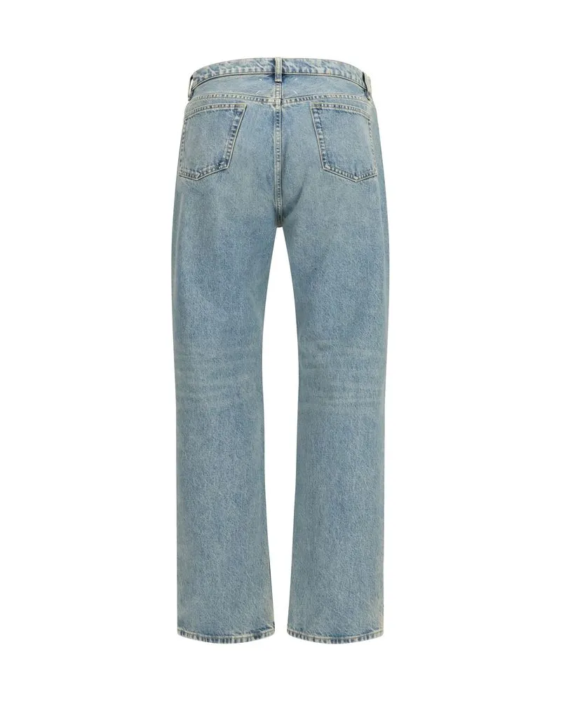 Maison Margiela Men's Blue Cotton Straight-Leg Jeans Clothing Blue