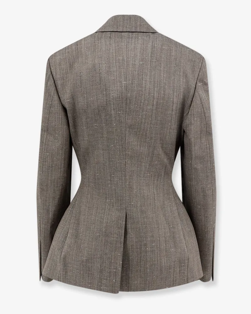 Róhe Women's Blazer Hourglass Wool-Blend Beige Virgin Wool Blazers Jacket Beige