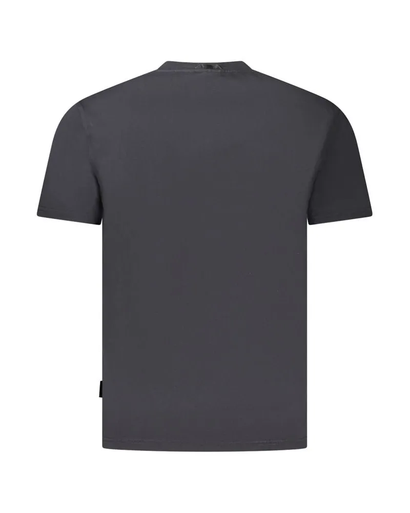 Napapijri Logo-Print Organic Cotton T-Shirt — Black Black