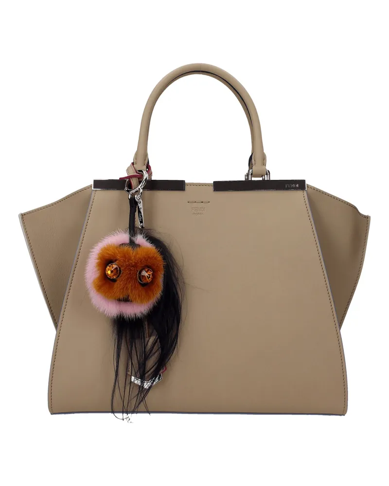Fendi Women's Brown Fur Keychain Accessory Brown