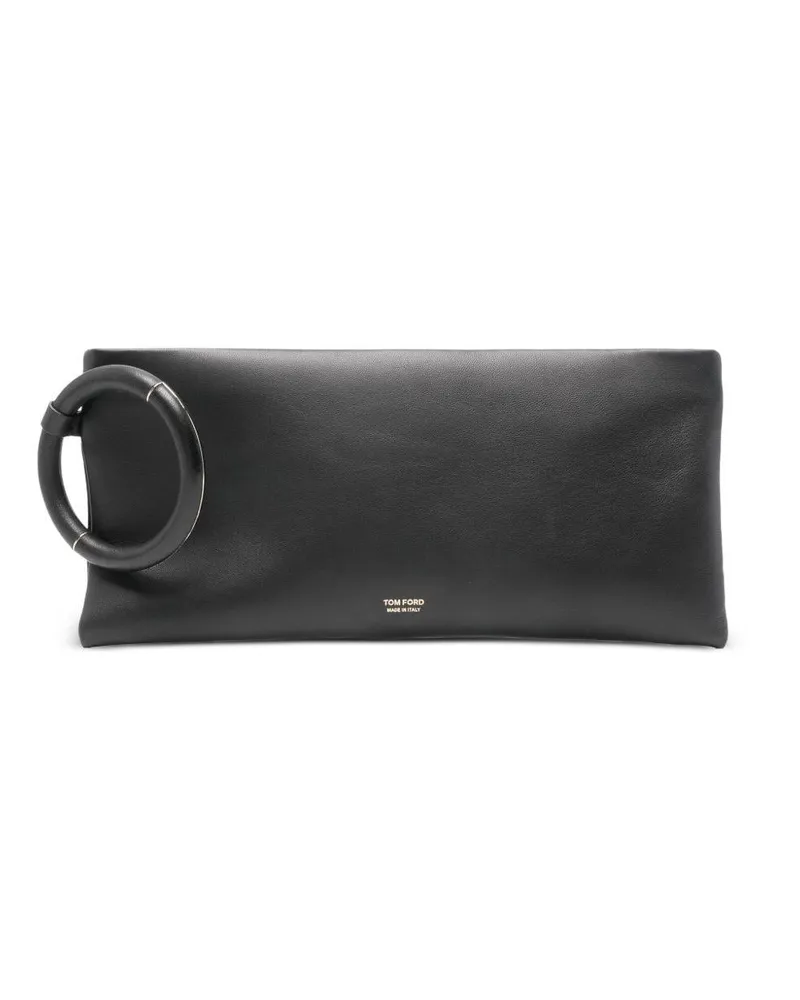 Tom Ford Women's Clutch Aura Black Sheepskin Bags Black