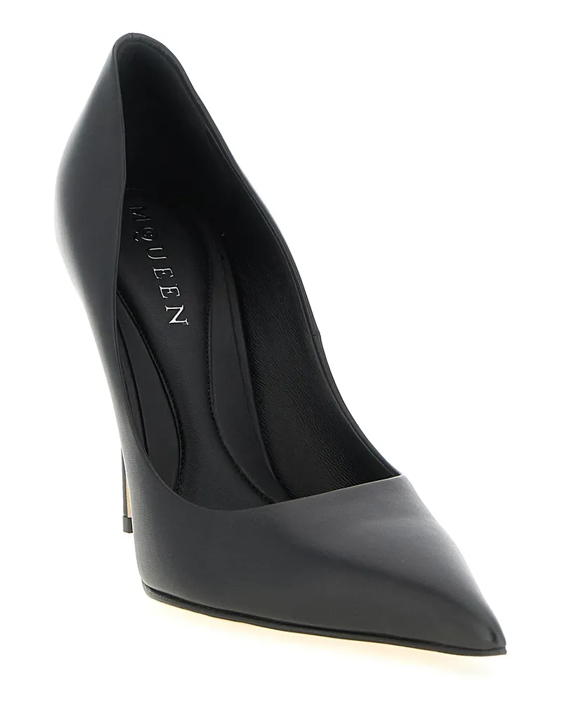 Alexander McQueen Women's Black Calfskin High Heel Pumps Black