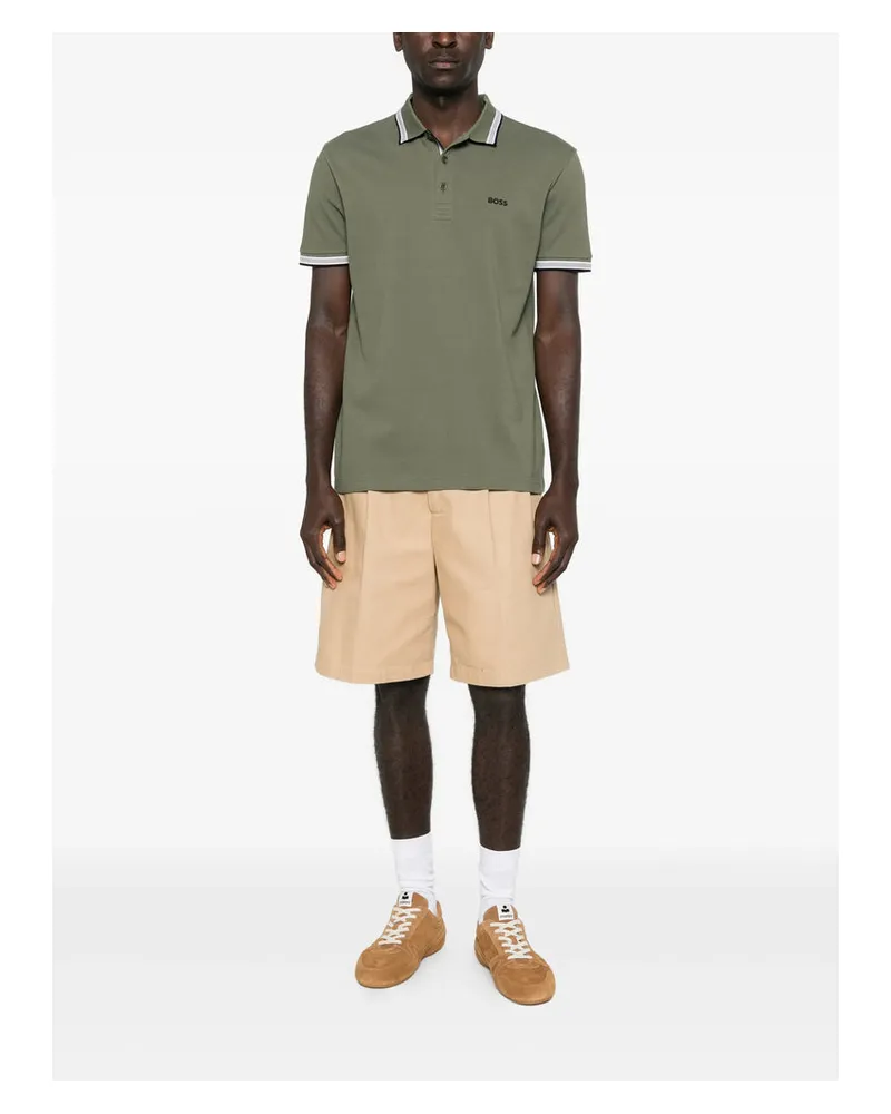 HUGO BOSS Tipped Collar Polo — Green Green