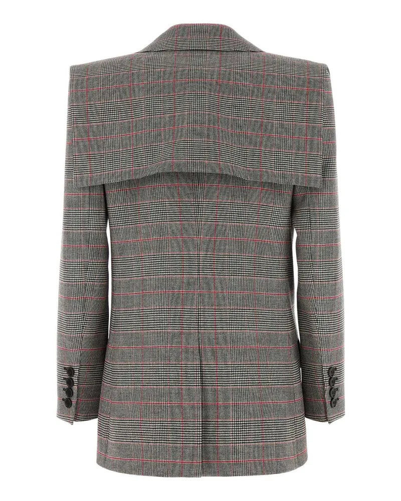 Chloé Virgin Wool Plaid Blazer — Gray Gray