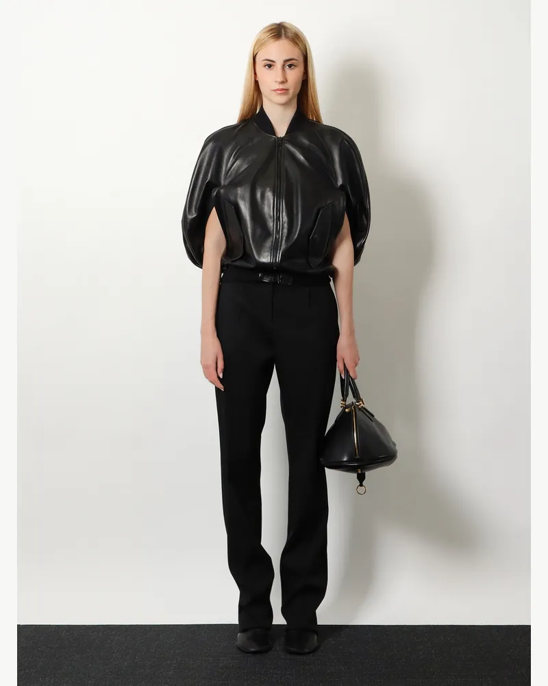 Balenciaga Women's Trousers Slim Tailored Wool Black Black