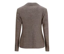 Women's Brown Wool Oves Aries Blazer Clothing