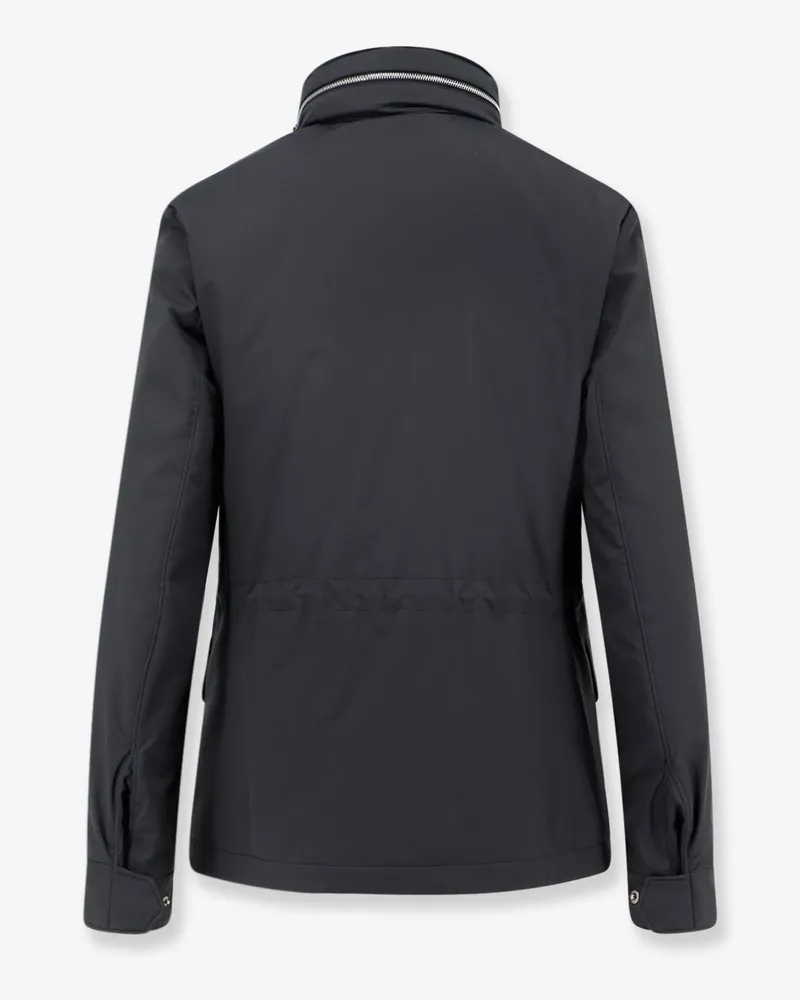 Loro Piana Women's Jacket Traveler Windmate Blue Polyamide Black