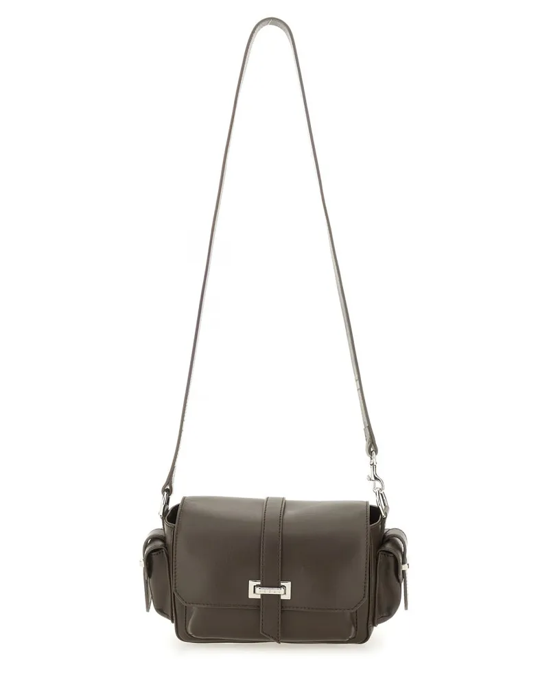 Hogan Women's Flap Small Bag Brown Leather Shoulder Brown