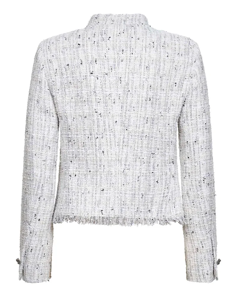 Tagliatore Tweed Cotton Blend Blazer — White White