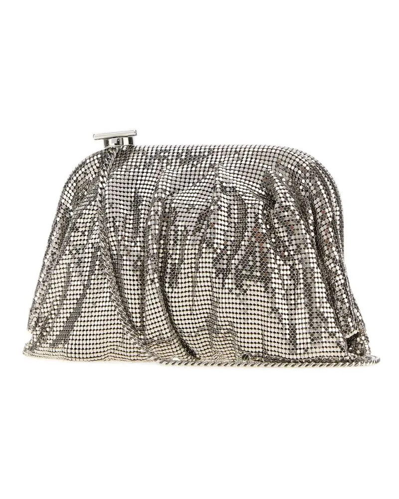 Benedetta Bruzziches Women's Embellished Fabric Small Venus Clutch Mercury Silver