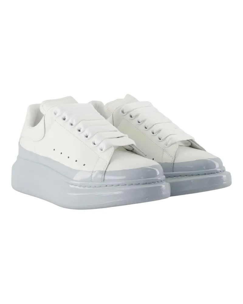 Alexander McQueen Women's Oversized White Leather Sneaker Calfskin White