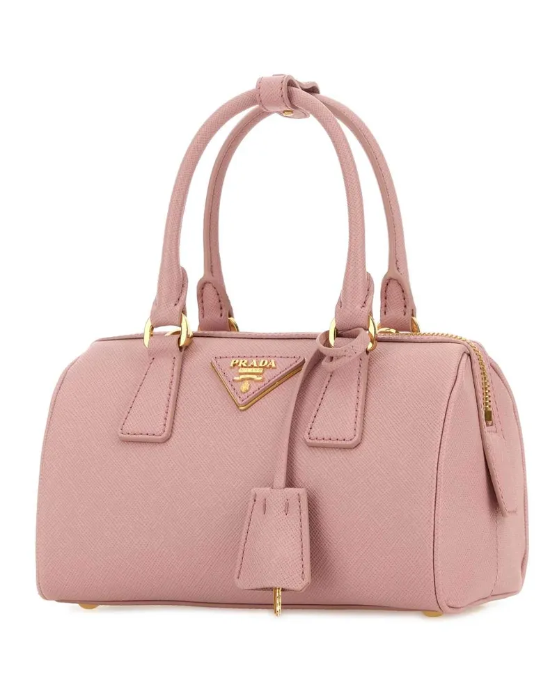 Prada Women's Pink Leather Handbag Pesco Borse A Mano Bag Pink