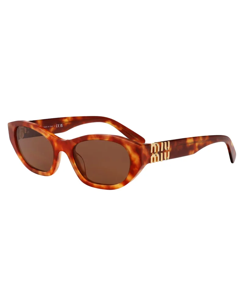 Miu Miu Women's Sunglasses 0mu A03s Light Havana Acetate Brown