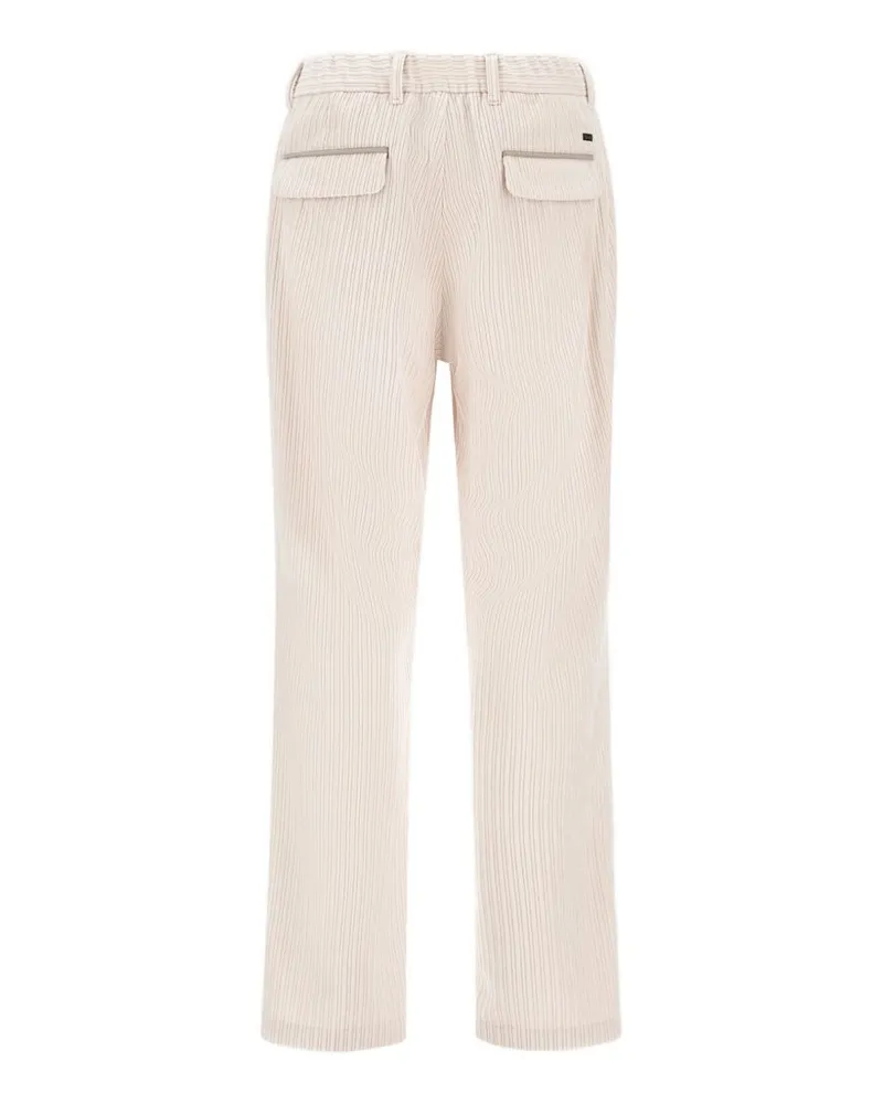 Herno Straight-Leg Polyester Trousers — White White