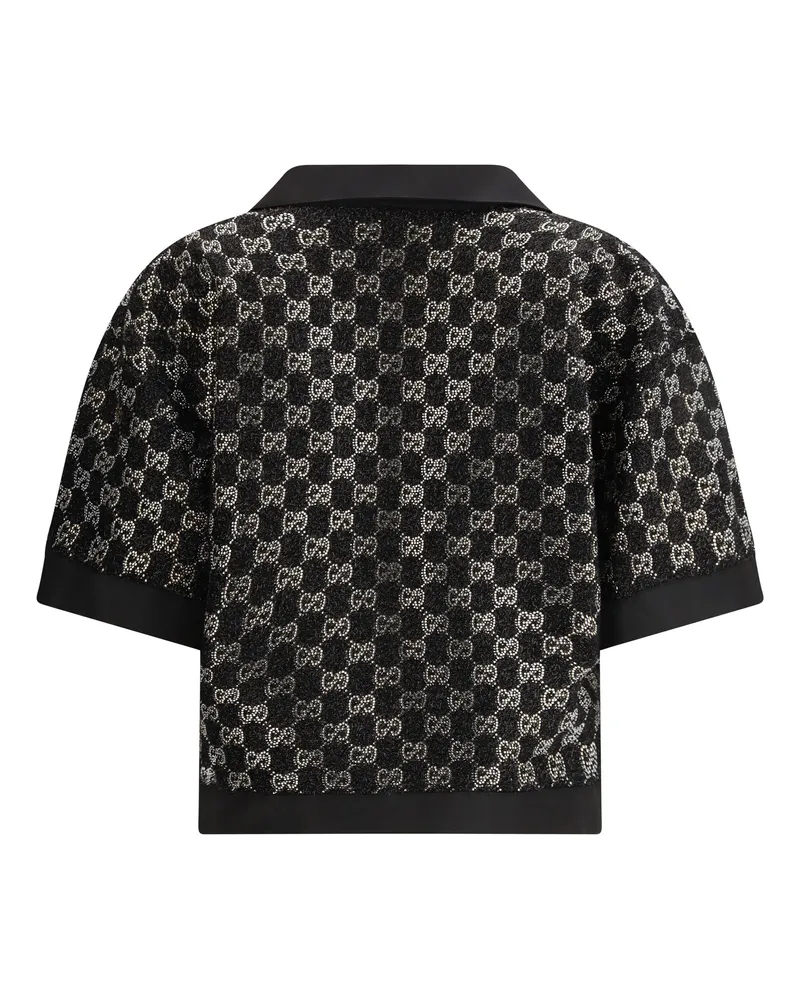 Gucci Women's Wool Lamé Tweed Top Black Black