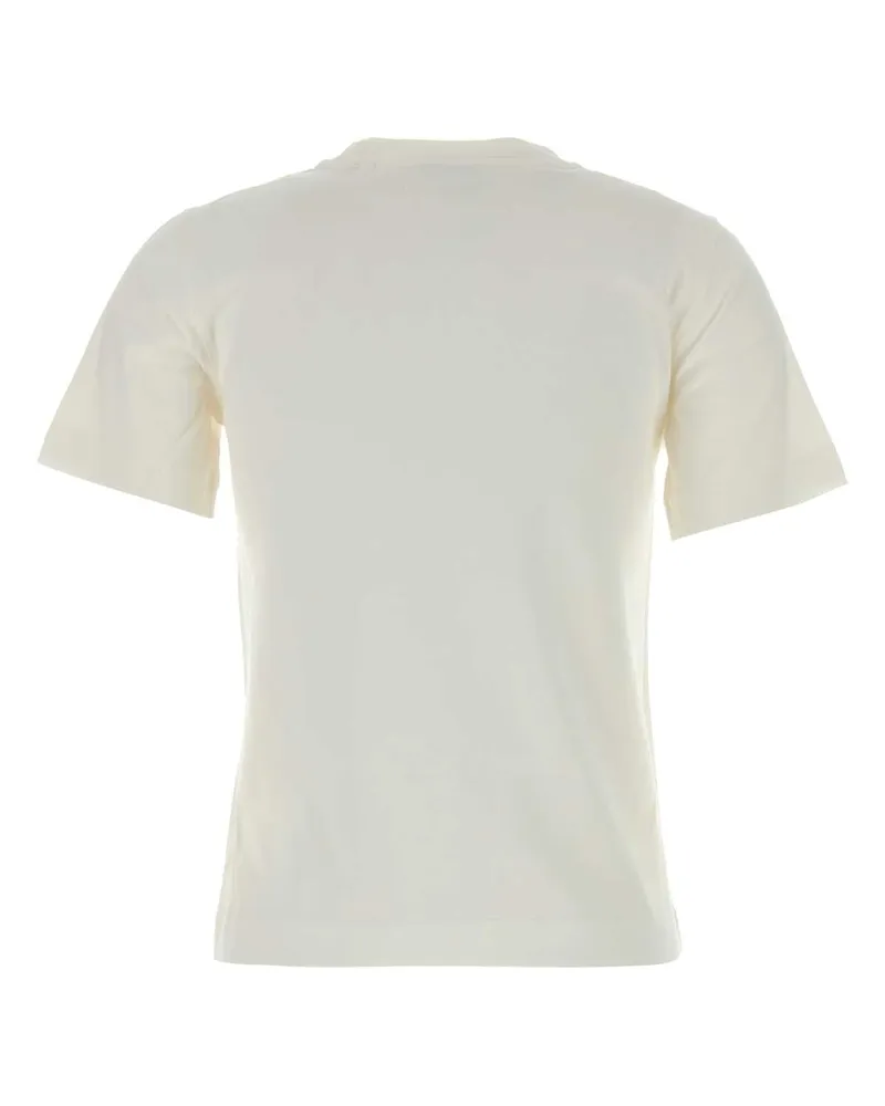 Burberry Women White Cotton T-Shirt Chalk T-shirts And Polos White