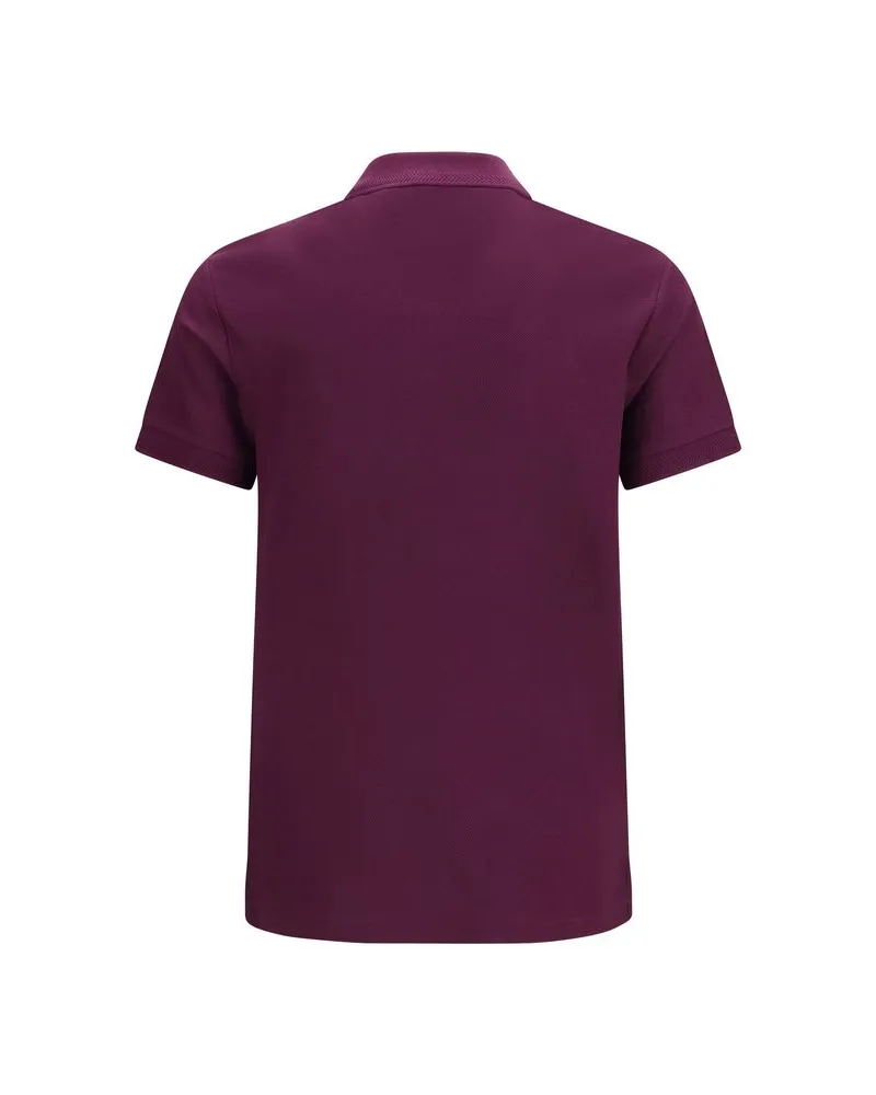 Burberry Men's Purple Cotton Polo Shirt Purple