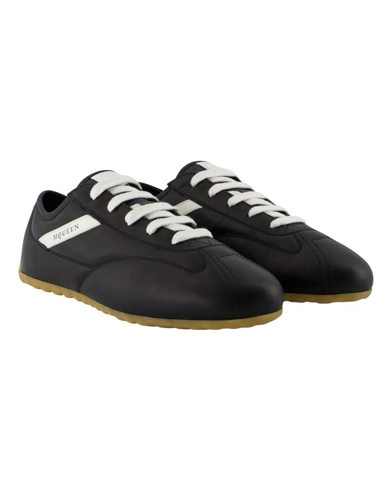 Alexander McQueen Men's Ec1 Trainers -  Leather Black Calfskin Shoes Sneakers Black