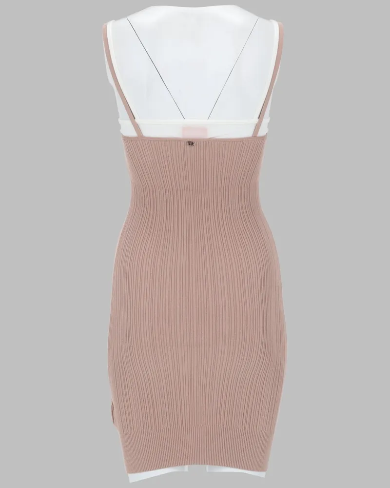 Diesel Layered Viscose Blend Tank Dress — Pink Pink