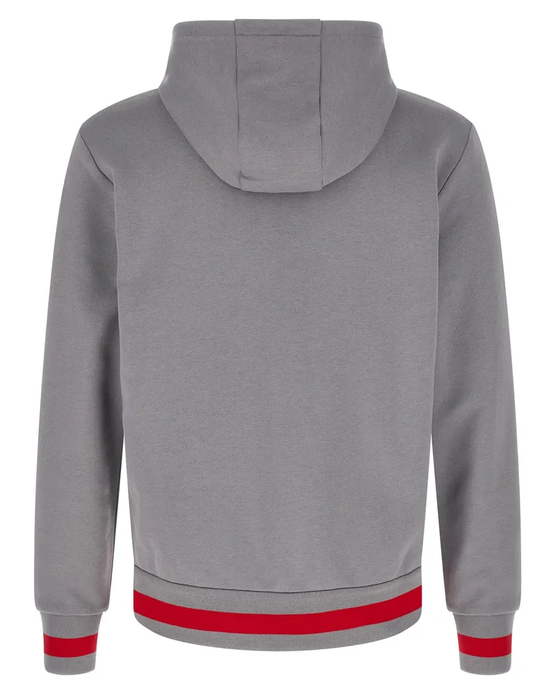 Kiton Cotton Tracksuit with Contrast Bands Pant Suit — Gray Gray