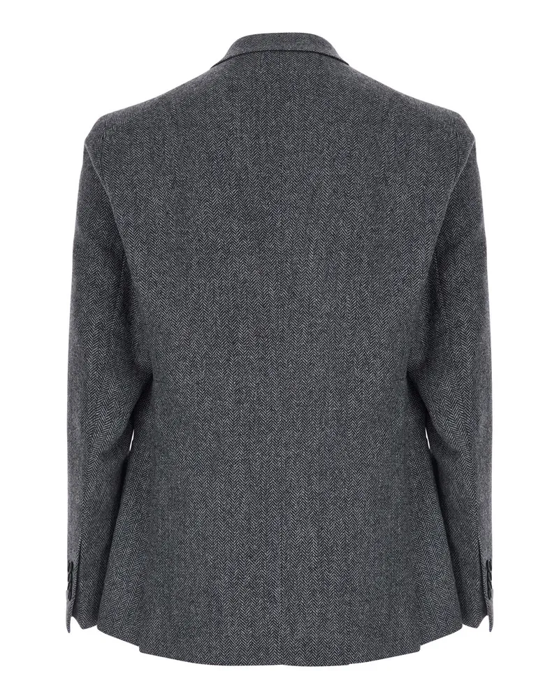 Tagliatore Men's Double-Breasted Montecarlo Blazer Grey Blazers Jacket Gray