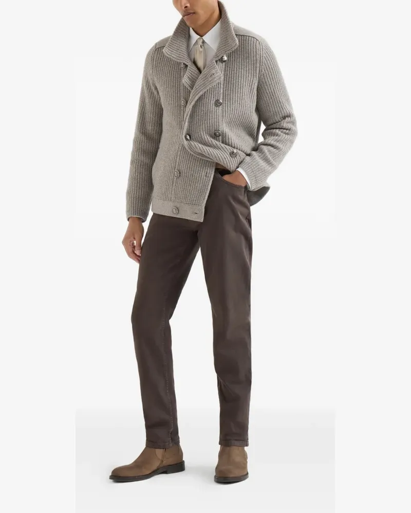 Brunello Cucinelli Men's Pants Aw26 M Brown