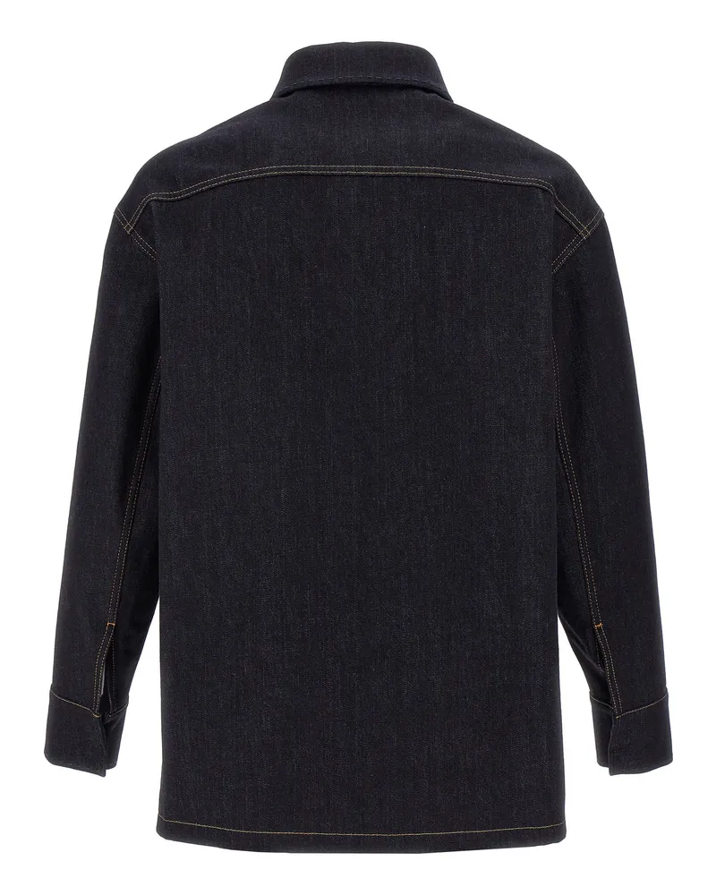 Fendi Men's Blue Cotton Denim Jacket Clothing Blue