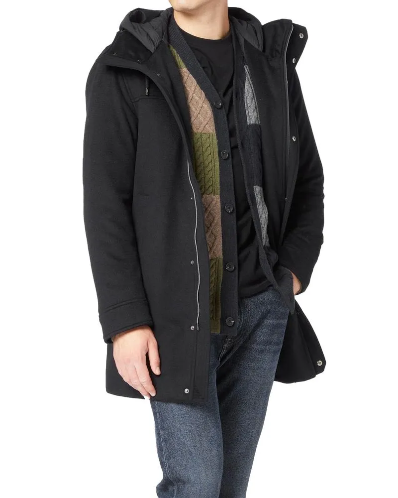 Herno Men's Black Cashmere Coat Clothing Black