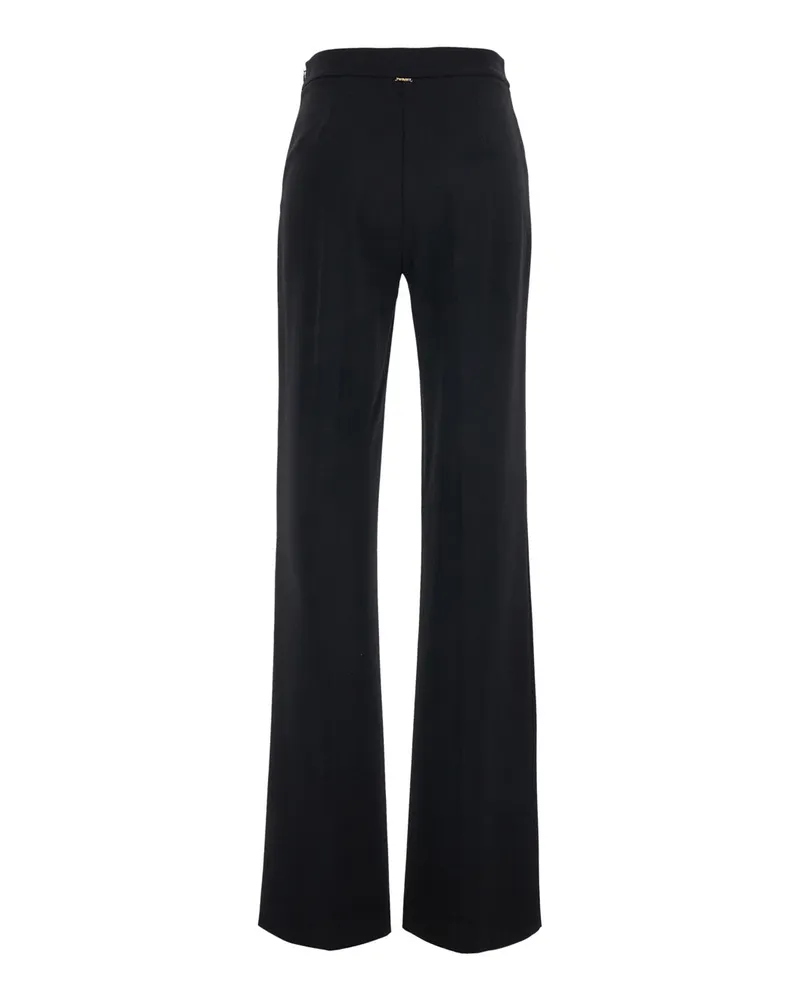 Twin-Set Women's Trousers Black Tech Fabric Black