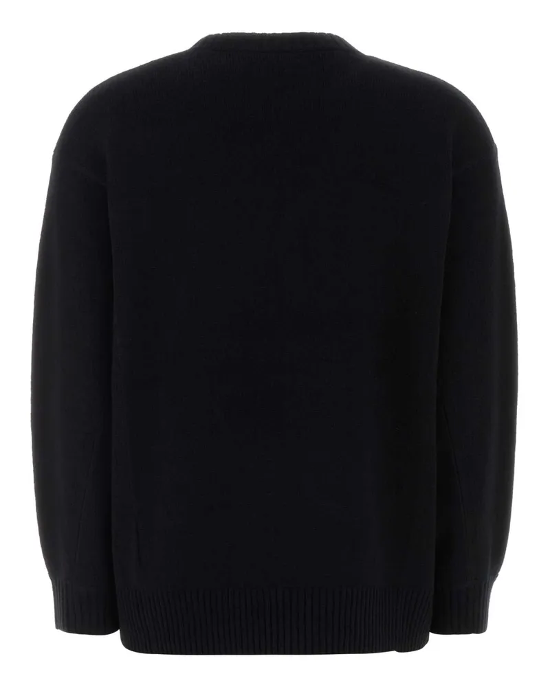Max Mara Women Black Wool Blend Fido Sweater Nero Exterior: Cashmere Maglieria Black