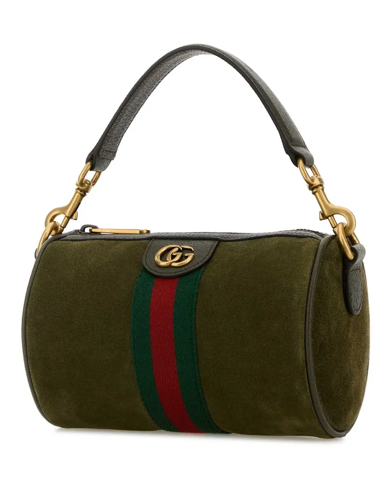 Gucci Men's Olive Green Suede Mini Ophidia Handbag Borse A Mano Green
