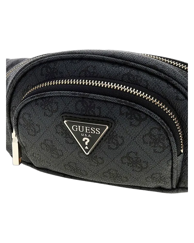 Guess Women's Pouch Coal Logo Polyurethane Black